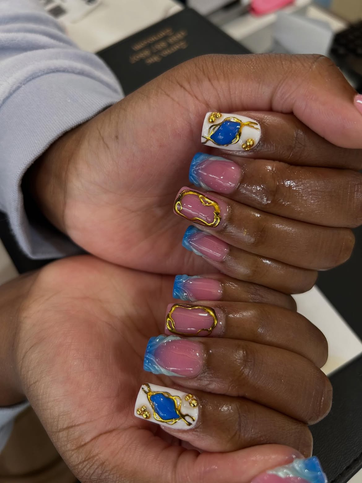 Freestyle nail art by Brickk Nailz