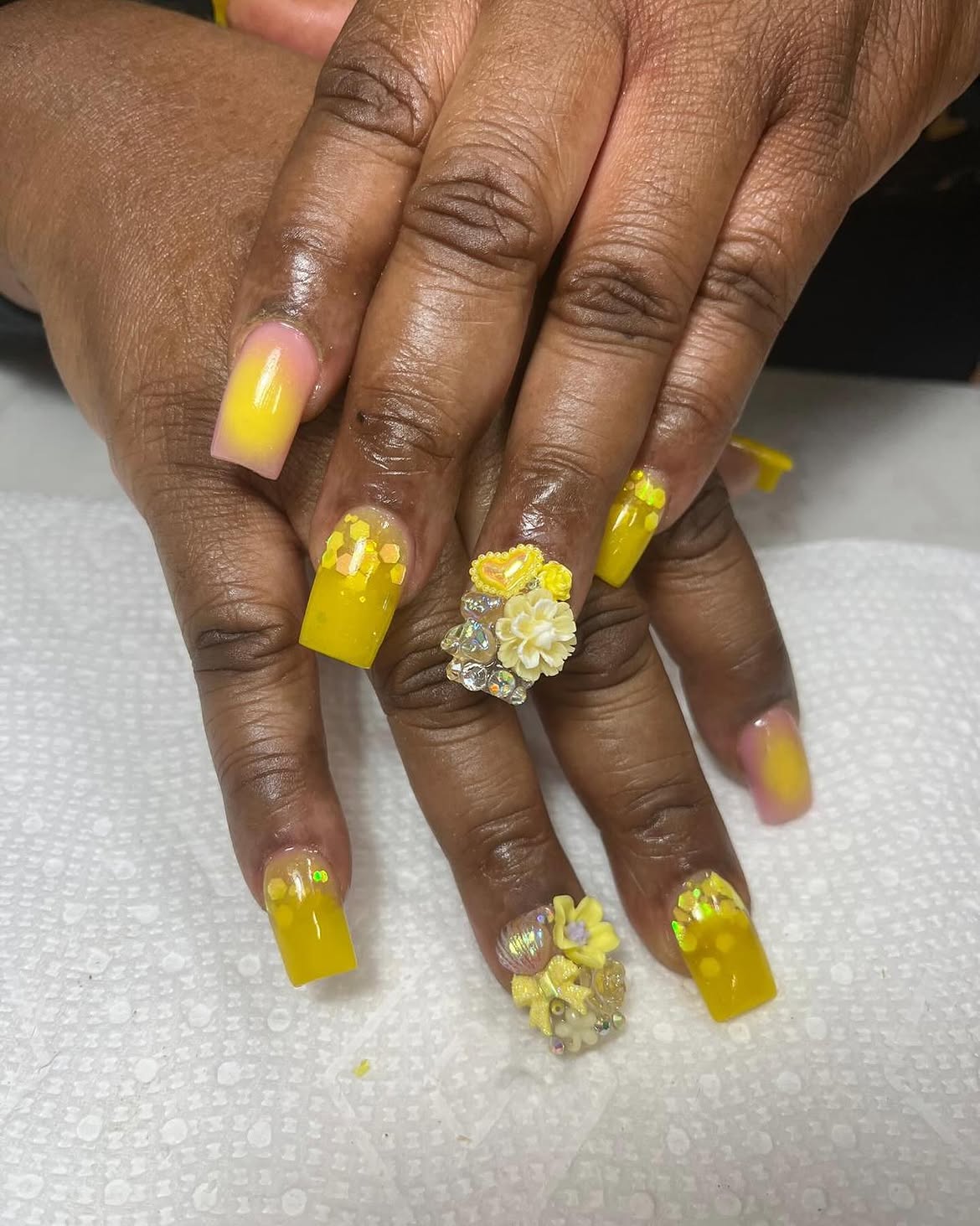 Clean finished nail set by Brickk Nailz